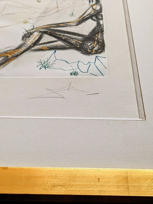 La ragazza di Gerusalemme (Cantico dei Cantici) - Salvador Dalì - 1971 Acquaforte acquatinta 40x25 firmata - Stima € 5.000