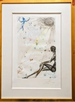 La ragazza di Gerusalemme (Cantico dei Cantici) - Salvador Dalì -  1971 Acquaforte acquatinta 40x25 firmata - Stima € 5.000