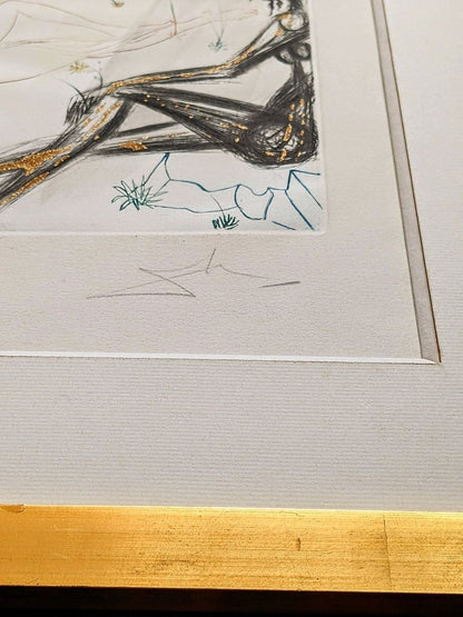 La ragazza di Gerusalemme (Cantico dei Cantici) - Salvador Dalì -  1971 Acquaforte acquatinta 40x25 firmata - Stima € 5.000